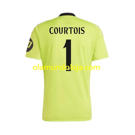 Camisola Real Madrid COURTOIS 1 Guarda-redes Homem Equipamento Terceiro 2024-2025 Manga Curta